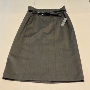 Worthington Pencil Skirt Charcoal Grey Two Toned Size 10